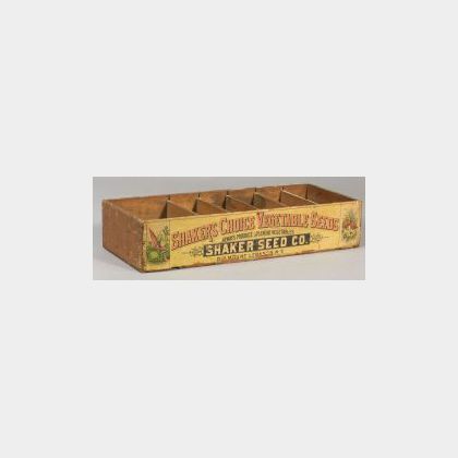 Shaker Wooden Seed Display Box with Paper Label