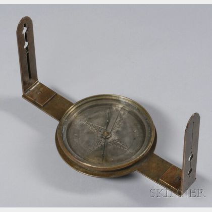Early Brass Surveyor's Compass