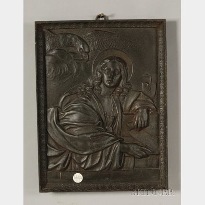 Cast Iron Plaque of an Apostle Saint
