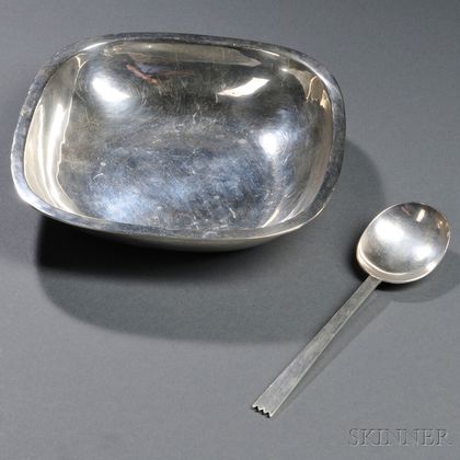 Stone Associates Bowl and Gebelein Serving Spoon 