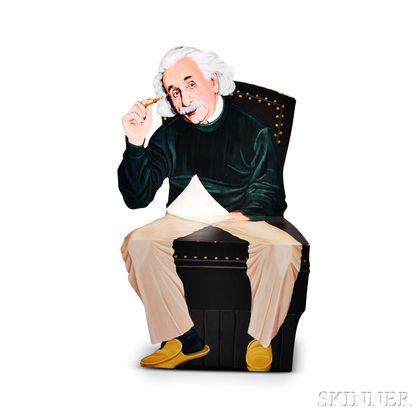 Paint-decorated Albert Einstein Chair