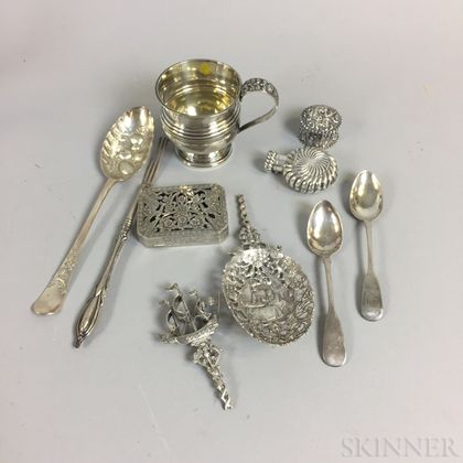 Group of English and Dutch Silver Tableware