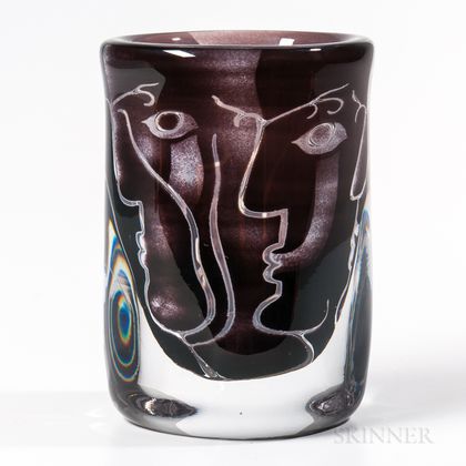 Ingeborg Lundin for Orrefors "Ariel" Art Glass Vase