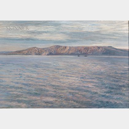 Menci Clement Crncic (Croatian, 1865-1930) Wide Sea/View of Krk