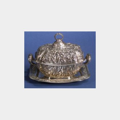Dominick & Haff Sterling Repousse Tureen and Undertray