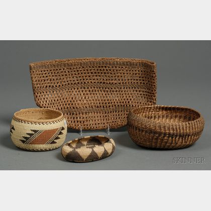 Four Western Basketry Items