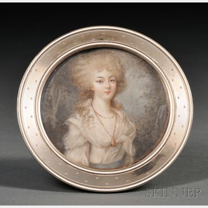 Miniature Portrait of a Woman on Ivory