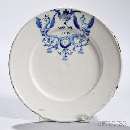 Dated Tin-glazed Earthenware Plate