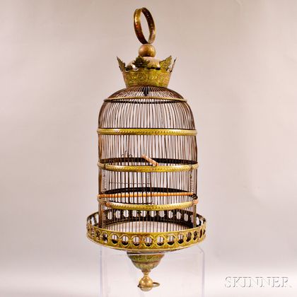Victorian Brass Birdcage