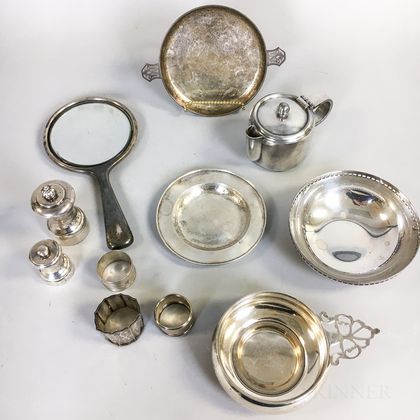 Group of Silver-plated and Sterling Silver Tableware