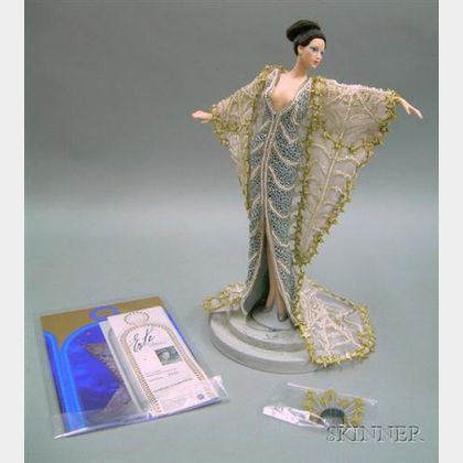 Erte Limited Edition Porcelain and Beaded Cloth Figural "Stardust,"