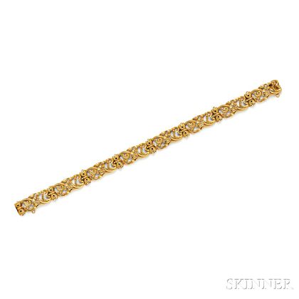 Art Nouveau 18kt Gold Bracelet