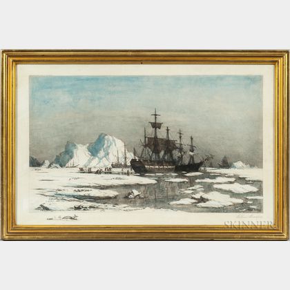 William Bradford (Massachusetts/California, 1823-1892) Arctic Whaling Scene