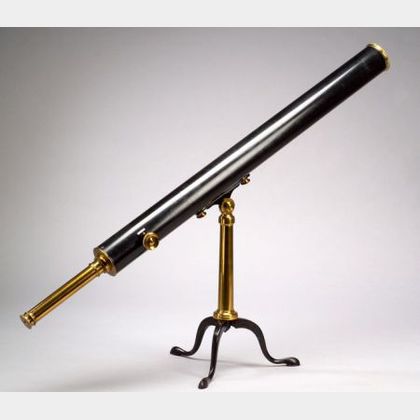 Brass 3-inch Refracting Table Telescope by Broadhurst, Clarkson
