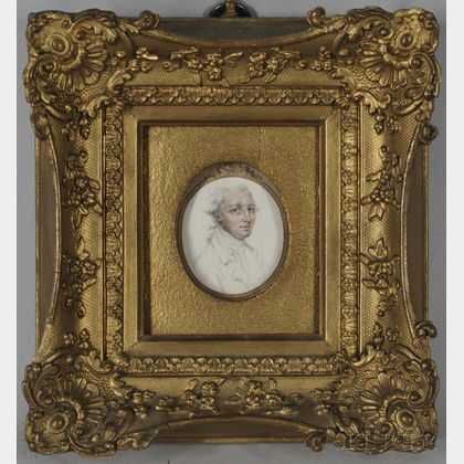 John Smart the Elder (British, 1746-1811) Portrait Head of a Gentleman, Three-quarter View
