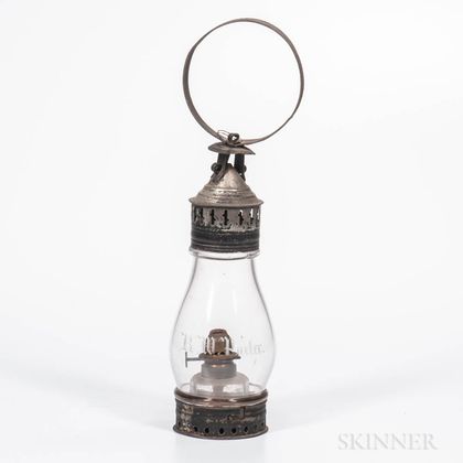 Tin and Glass Lantern