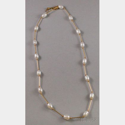 14kt Gold and Pearl Necklace