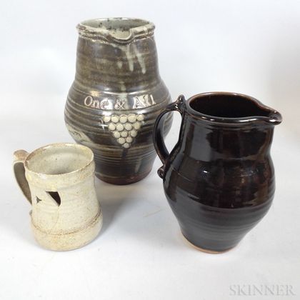 Three Bernard Leach (1887-1979) Studio Pottery Items