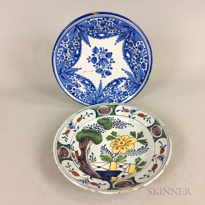 Two Delft Ceramic Chargers