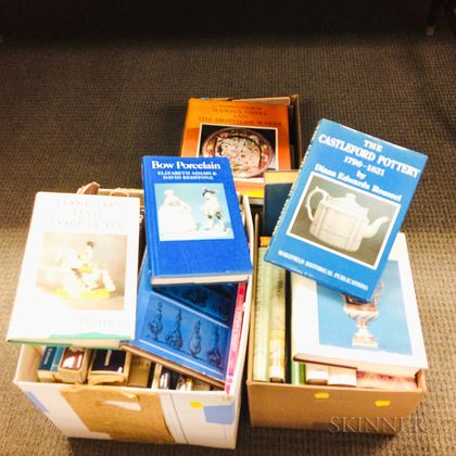 Three Boxes of Books on European Ceramics. Estimate $20-200