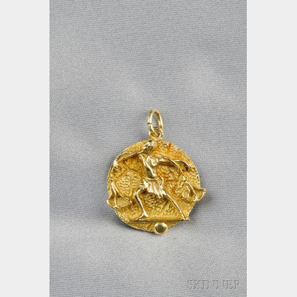 18kt Gold Libra Pendant, Tiffany & Co.