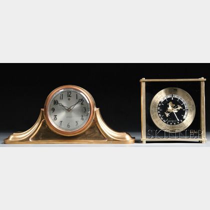 Two Gold-tone Clocks