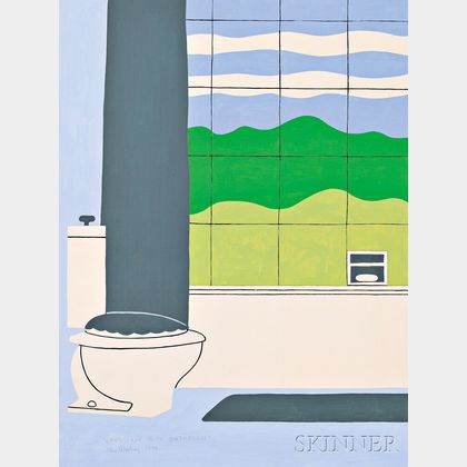 John Wesley (American, b. 1928) Landscape with Bathroom