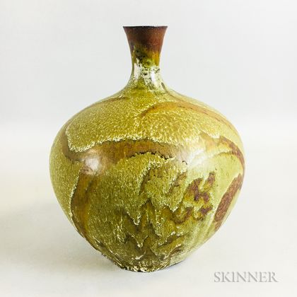 Modern Studio Pottery Spiral Vase