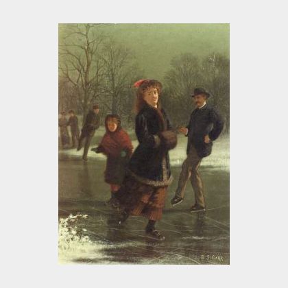 Samuel S. Carr (American, 1837-1908) Skating in New York