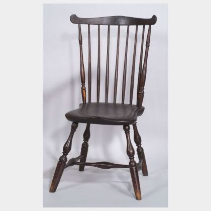 Brown Painted Fan-back Windsor Side Chair