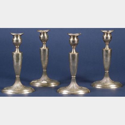 Set of Four Gorham Weighted Silver Candlesticks