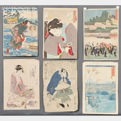 Twelve Woodblock Prints and Two Photographs