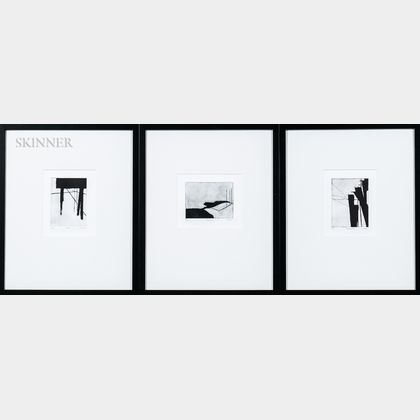 Lara Loutrel (American, 21st Century) Three Framed Prints: January , Site