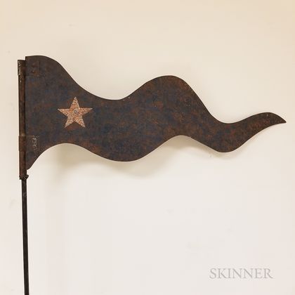 Blue-painted Sheet Iron Pennant