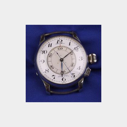 Gentleman&#39;s Stainless Steel Aviator Wristwatch