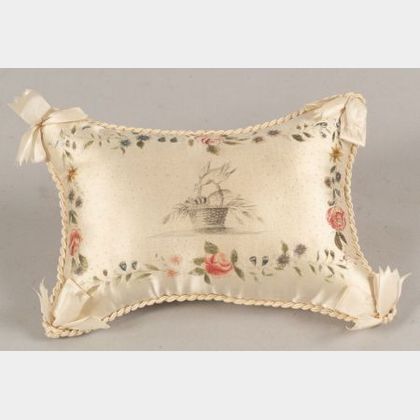 Small Academy Painted Silk Pillow