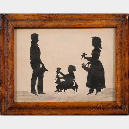 Framed Silhouette of Three Children