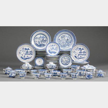 Lot of Canton Porcelain Table Items