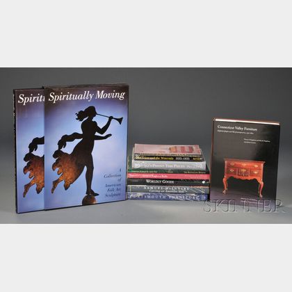 Nine Assorted Reference Books on American Antique Furniture, Decorative Arts, and Folk Art