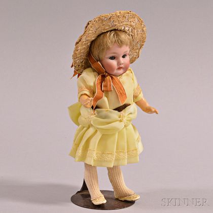 Small Bisque Head Girl Doll "Annie,"