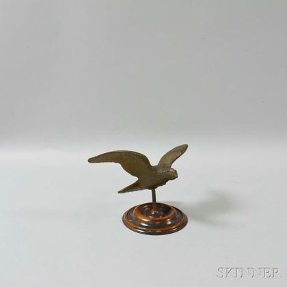 Painted Cast Iron Spreadwing Eagle on Stand
