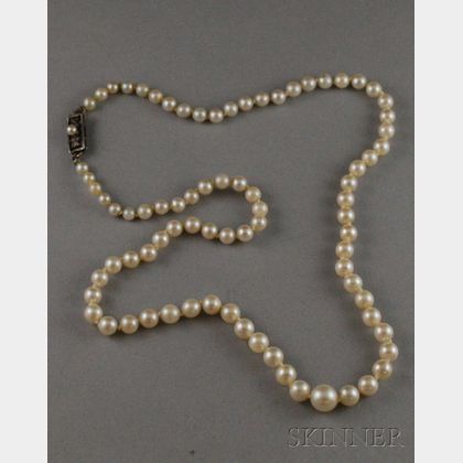 Vintage Mikimoto Pearl Necklace