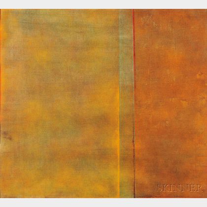 Natvar Bhavsar (American, b. 1934) Untitled (Orange Abstract)