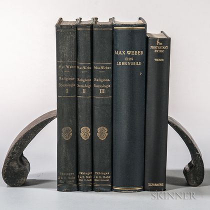 Weber, Max (1864-1920) Three Titles in Five Volumes.