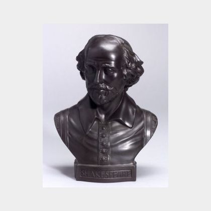 Wedgwood Black Basalt Bust of Shakespeare