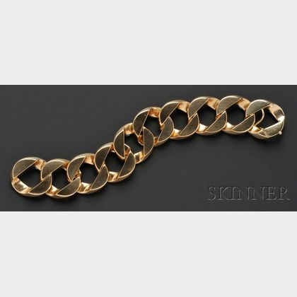 Curb-Link Bracelet in Diamond and Gold -, Verdura