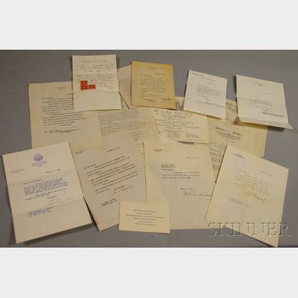 Group of John D. Rockefeller and Nelson Rockefeller Related Signed Correspondence, and Other Ephemera