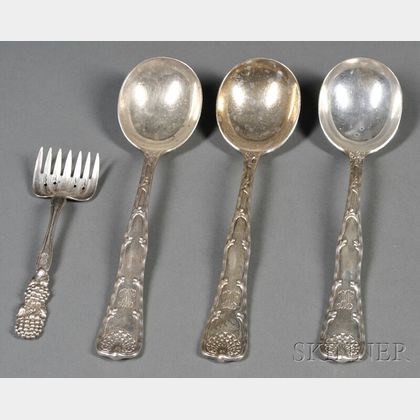 Four Tiffany & Co. Sterling Flatware Items
