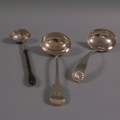 Three English Silver Ladles
