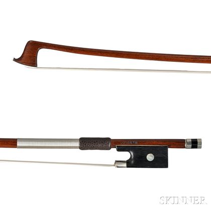 French Nickel Silver-mounted Violin Bow by Jerome Thibouville-Lamy